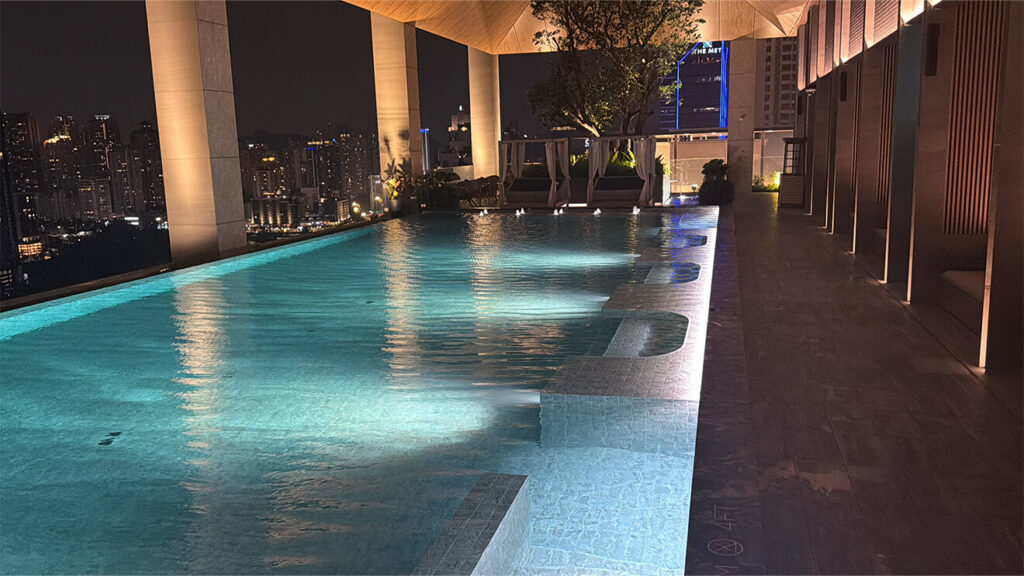 Beautiful Night view of Swimming Pol