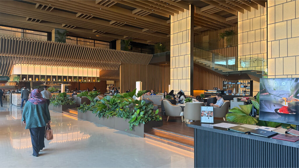 The main lobby area. Modern looking and plenty of space to relax & unwind.